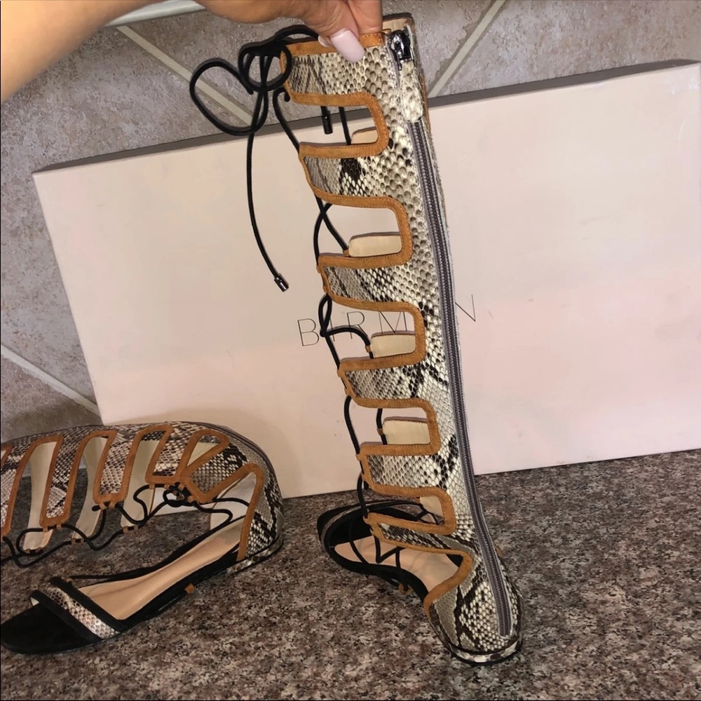 Birman Python Gladiator Sandals 37 Euc - image 2